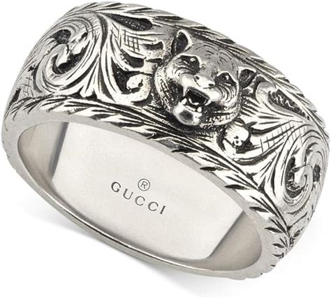 gucci gatto ring withowl head in aged sterling silver|Gucci Gatto Sterling Silver Ring on SALE .